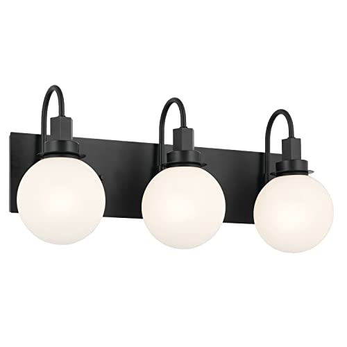 Kichler Hex 3-Light Vanity Light, Modern Light with Opal Glass in